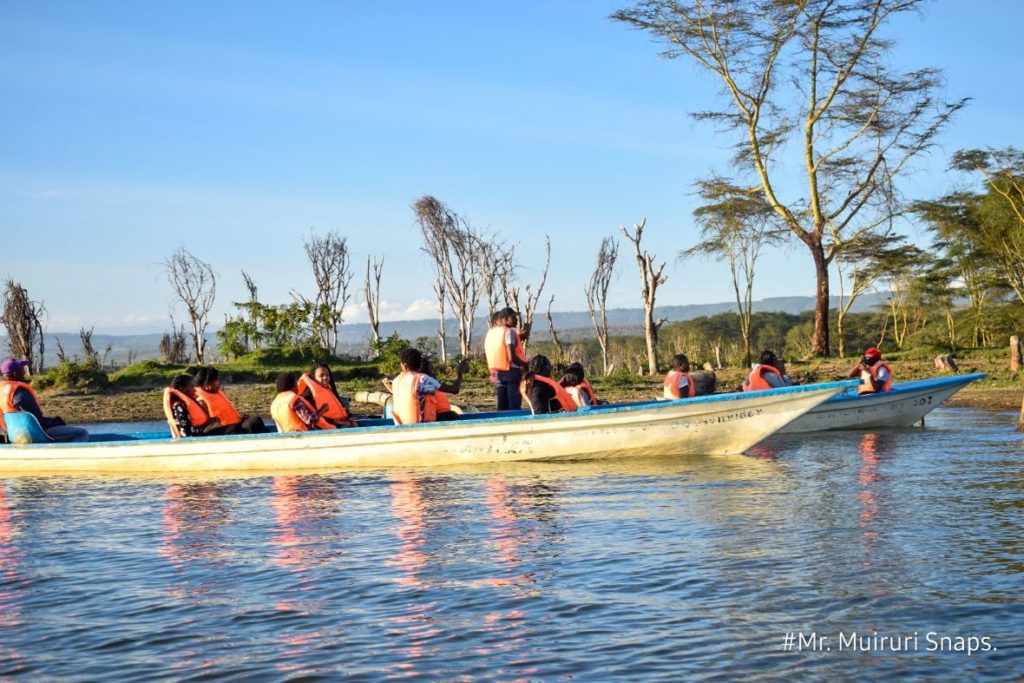 Clients Enjoying Boat Ride in Lake Naivasha
