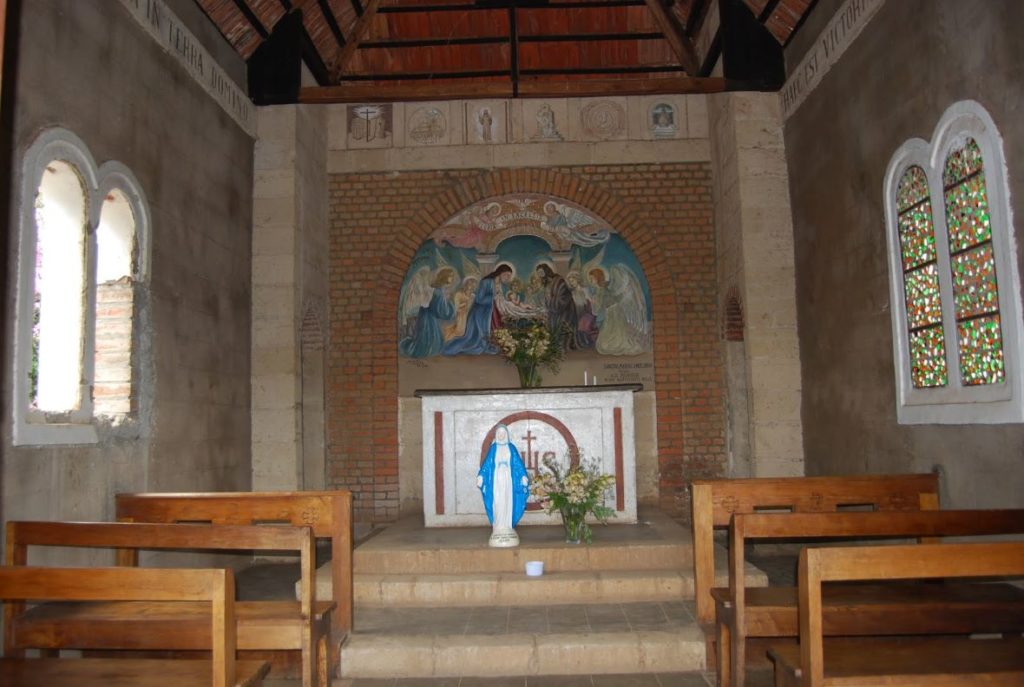 Inside Mai Mahiu catholic Church - the smallest church in Kenya
